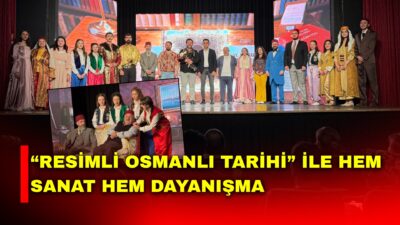 Afyonkarahisar Belediyesi Şehir Tiyatrosu’nun sahnelediği “Resimli Osmanlı Tarihi” oyununun tüm
