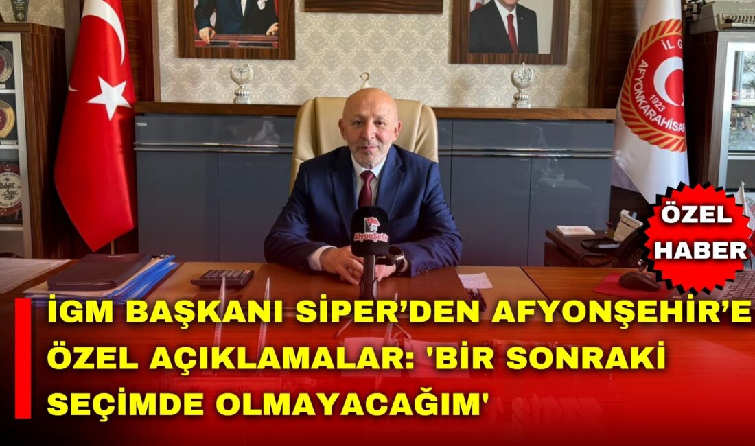 Afyonkarahisar İl Genel Meclisi Başkanlığına yeniden seçilen Mehmet Siper, Afyonşehir