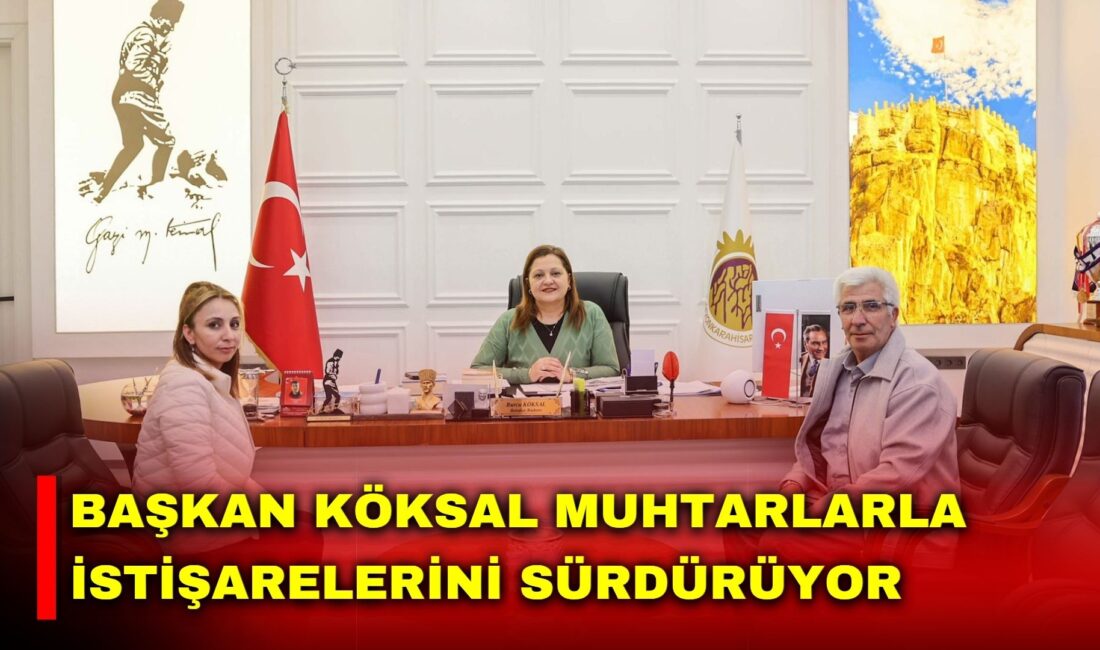 Afyonkarahisar Belediye Başkanı Burcu Köksal, Ertuğrulgazi Mahalle Muhtarı Selami Aksoy
