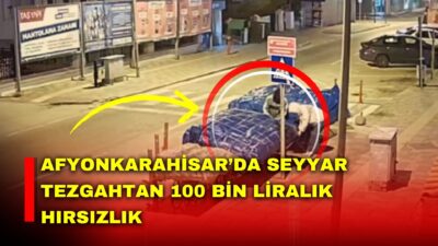 Afyonkarahisar Emniyet Müdürlüğü görevlileri, bir vatandaşın seyyar tezgahta bulunan yaklaşık