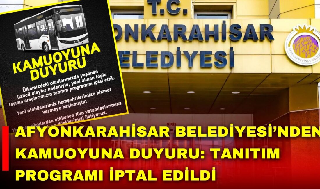 Afyonkarahisar Belediyesi, ülke genelinde okullarda saldırı olayları nedeniyle yeni alınan