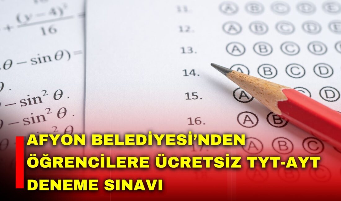 Afyonkarahisar Belediyesi, öğrenciler için Bilgi Evlerinde ücretsiz TYT-AYT deneme sınavı
