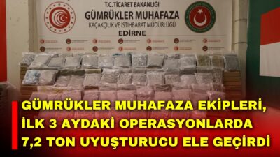Ticaret Bakanlığı Gümrükler Muhafaza Genel Müdürlüğü ekipleri, bu yılın ilk
