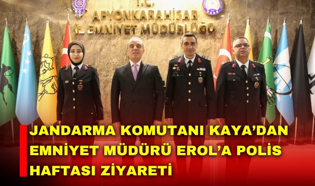 Afyonkarahisar İl Jandarma Komutanı Kıdemli Albay Murat Kaya ve beraberindeki
