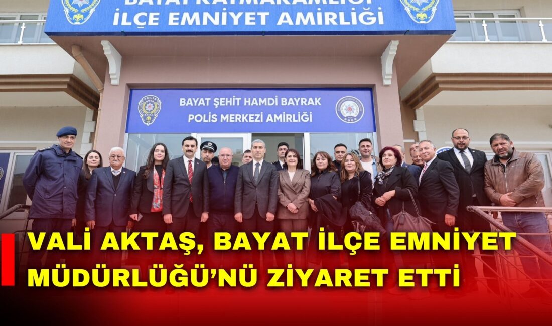 Afyonkarahisar Valisi Dr. Naci Aktaş, Bayat İlçe Emniyet Müdürlüğü’nü ziyaret