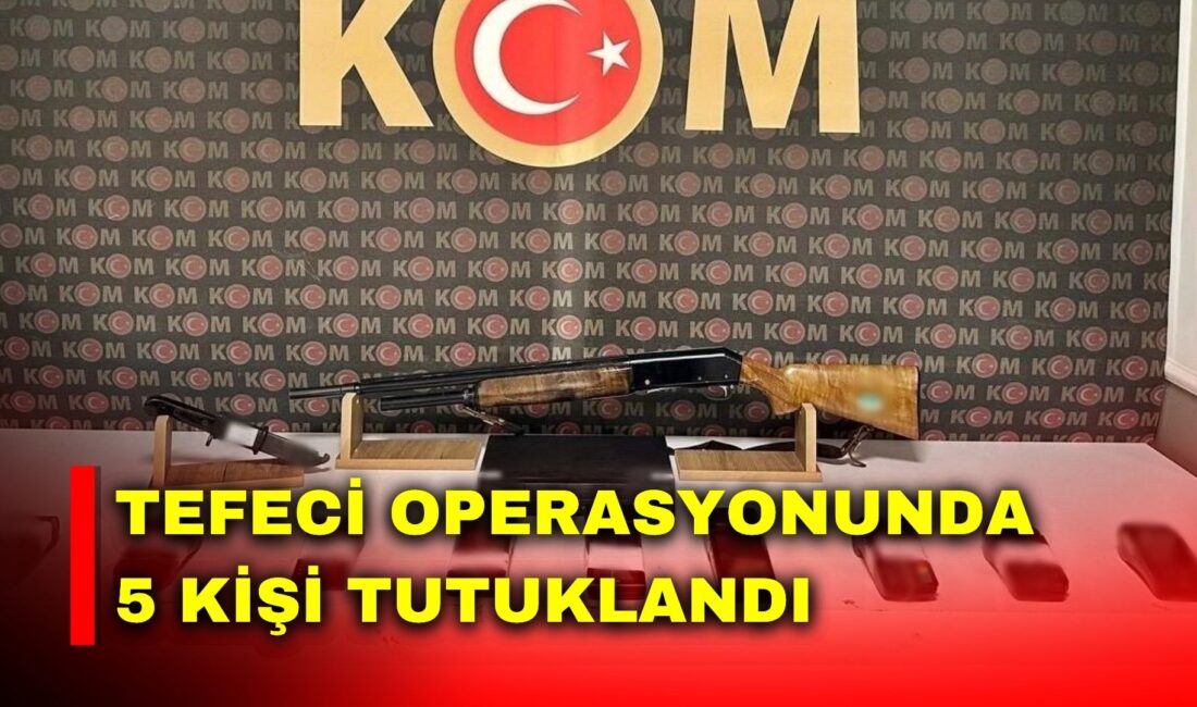 Tefeci operasyonunda 5 kişi tutuklandı Afyonkarahisar’da tefecilik yaptıkları iddia edilen şahıslara yönelik polis tarafından yapılan