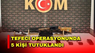 Afyonkarahisar’da tefecilik yaptıkları iddia edilen şahıslara yönelik polis tarafından yapılan