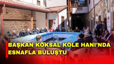 Afyonkarahisar Belediye Başkanı Burcu Köksal, Köle Hanı’nda esnaf ve vatandaşlarla