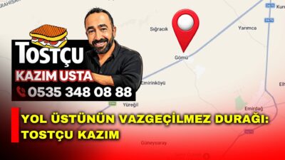 Afyonkarahisar’ın Gömü beldesi yol güzergâhında hizmet veren Tostçu Kazım, hazırladığı