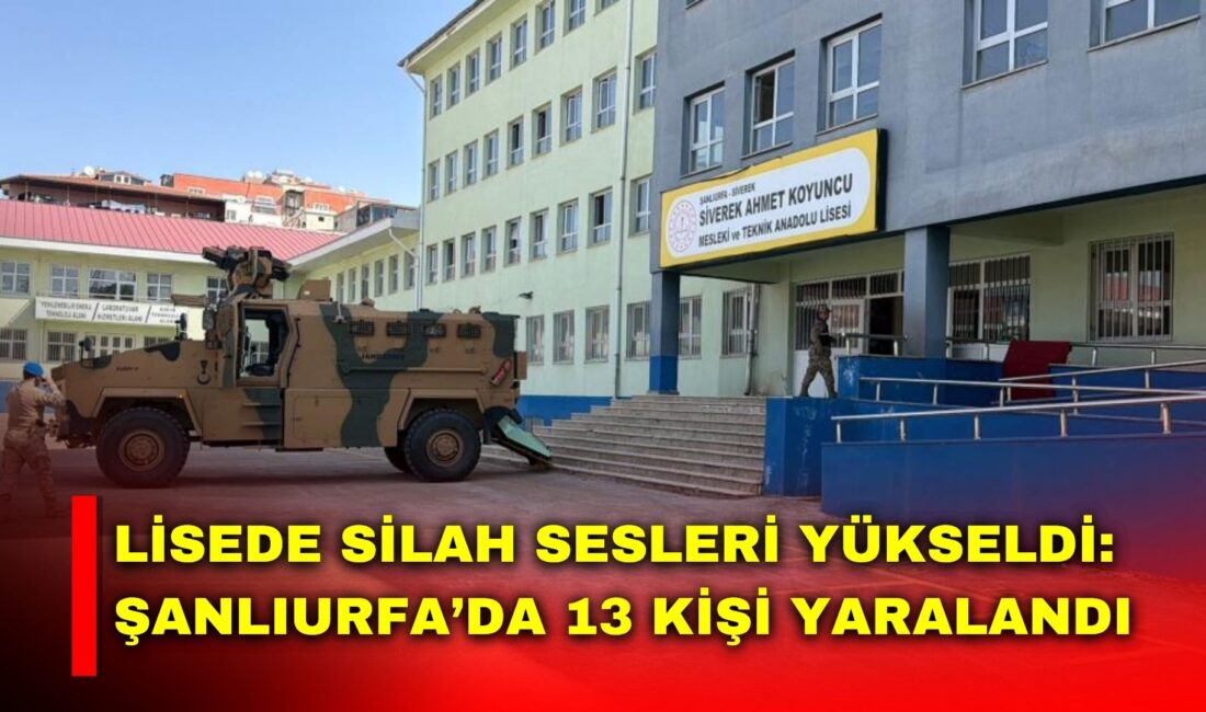 Şanlıurfa'nın Siverek ilçesinde bir lisede düzenlenen silahlı saldırıda 13 öğrenci
