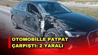 Afyonkarahisar’da otomobil ile patpat diye tabir edilen tarım aracının çarpışması