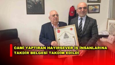 Afyonkarahisar’da cami yaptıran hayırsever iş insanlarına Diyanet İşleri Başkanı Prof.