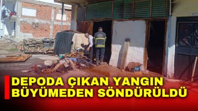 Afyonkarahisar’ın Sandıklı ilçesinde bir binanın alt katındaki depoda çıkan yangın,
