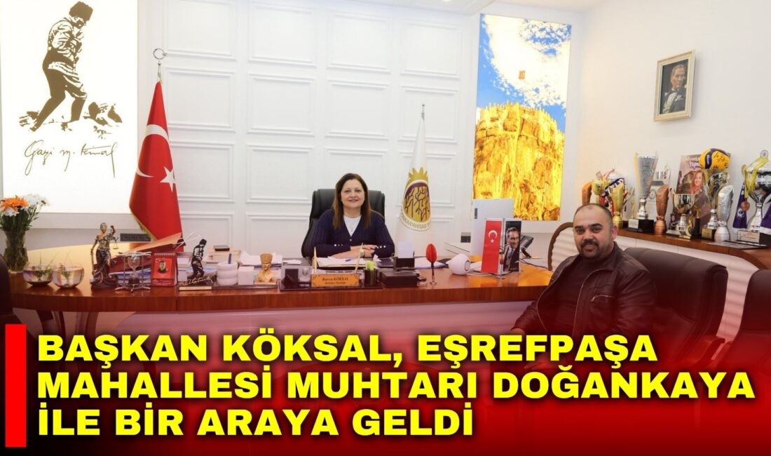 Afyonkarahisar Belediye Başkanı Burcu Köksal, Eşrefpaşa Mahallesi Muhtarı Ramazan Doğankaya