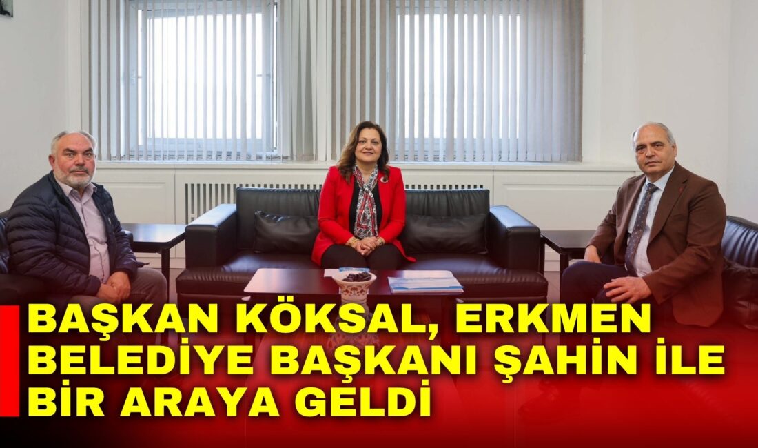 Afyonkarahisar Belediye Başkanı Burcu Köksal, Erkmen Belediye Başkanı Yücel Şahin