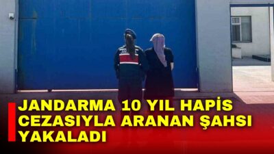 Afyonkarahisar’da 10 yıl hapis cezasıyla aranan şahıs jandarmanın takibi sonrası