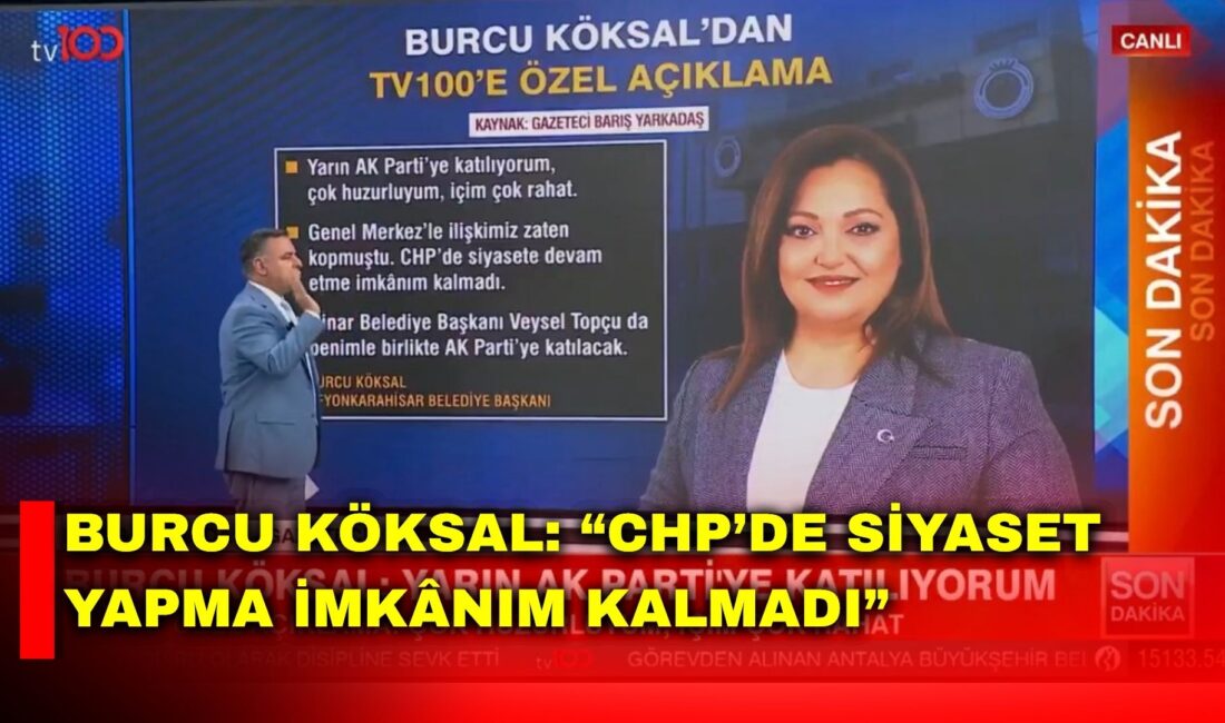 Barış Yarkadaş, TV100 ekranlarında yayınlanan programda Burcu Köksal ile yaptığı