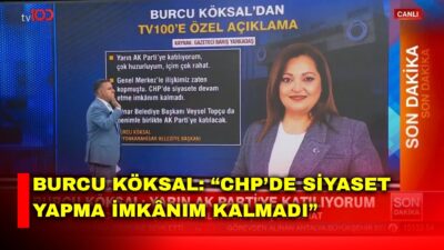 Barış Yarkadaş, TV100 ekranlarında yayınlanan programda Burcu Köksal ile yaptığı