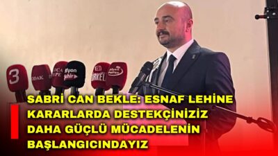 Afyonkarahisar ESOB seçimlerinin ardından açıklamada bulunan Sabri Can Bekle, ortaya