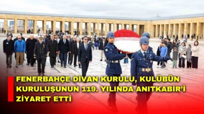 Ulu Önder Gazi Mustafa Kemal Atatürk’ün, 3 Mayıs 1918’de Fenerbahçe’yi