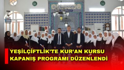 Afyonkarahisar’ın Sultandağı ilçesine bağlı Yeşilçiftlik beldesinde düzenlenen Kur’an Kursu Kapanış