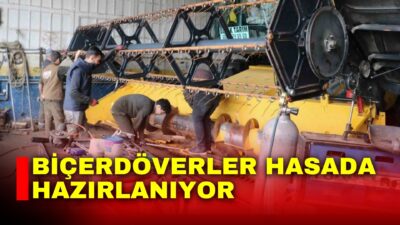 Afyonkarahisar’ın Sandıklı ilçesinde biçerdöverlerin hasat mevsimi öncesi tamir ve bakımları