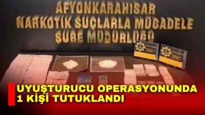 Afyonkarahisar’da torbacı diye adlandırılan uyuşturucu satıcılarına yönelik polis tarafından yapılan