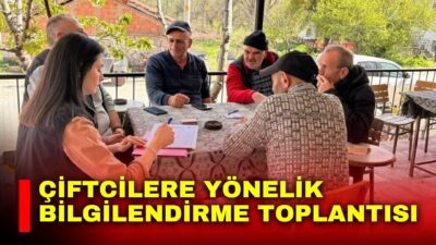 Afyonkarahisar’ın Şuhut ilçesine bağlı Koçyatağı köyünde çiftçilere yönelik bilgilendirme toplantısı