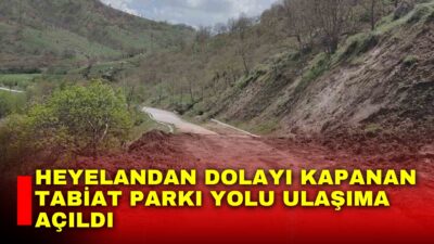 Afyonkarahisar’daki Yedikapı Tabiat Parkı yolunda meydana gelen toprak kayması sonucu