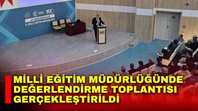 Afyonkarahisar İl Milli Eğitim Müdürü Miraç Sünnetci, kurum personeliyle değerlendirme