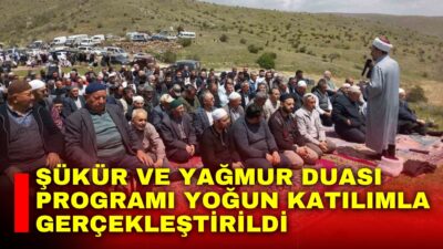 Afyonkarahisar’ın Şuhut ilçesine bağlı Çakırözü Köyü Muhtarlığı öncülüğünde düzenlenen şükür