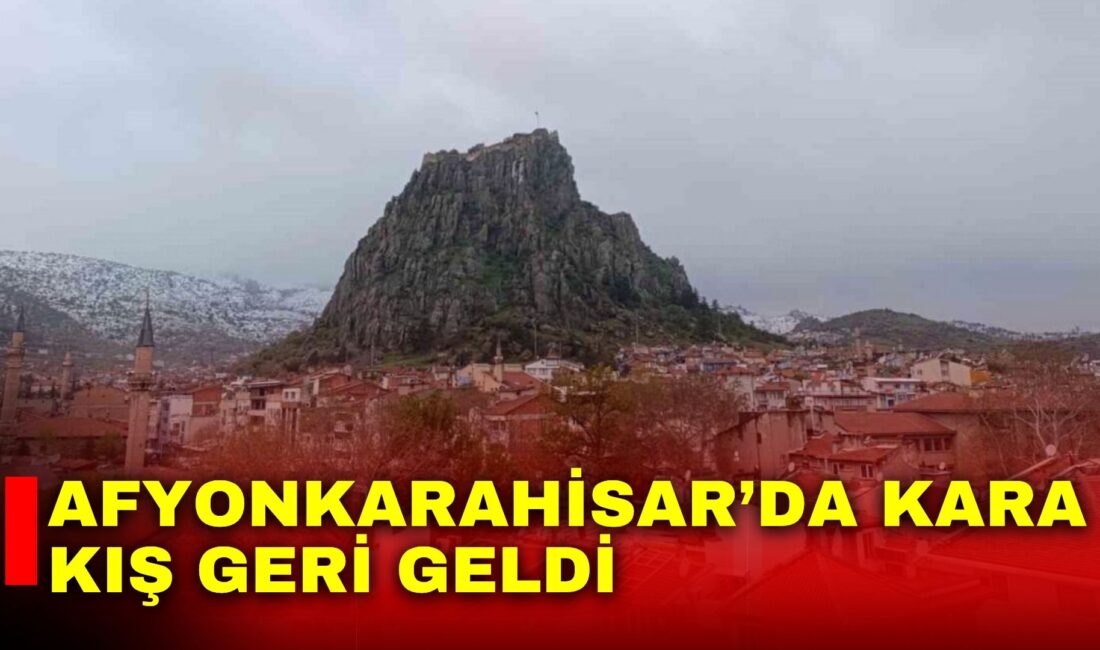 Afyonkarahisar’da aniden bastıran yağmur ve kar yağışı sonrası kara kış