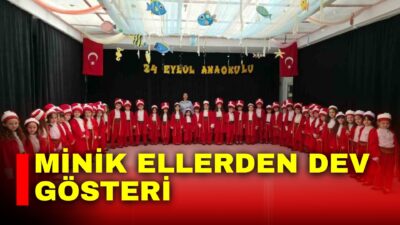 Afyonkarahisar’ın Bolvadin ilçesindeki anaokulunda eğitim gören minikler mehteran takımı kurup,