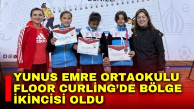Denizli’de düzenlenen Okul Sporları Floor Curling Küçük Kızlar Bölge müsabakalarında