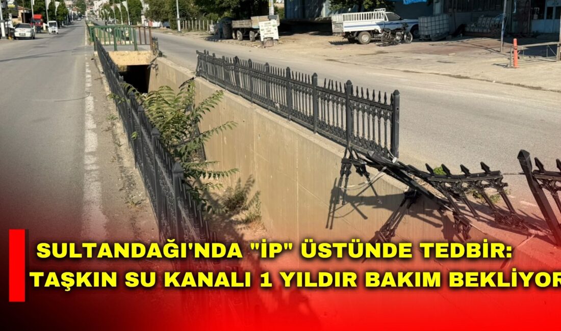 Afyonkarahisar’ın Sultandağı ilçe merkezinde bulunan İstasyon Caddesi'ndeki taşkın su koruma