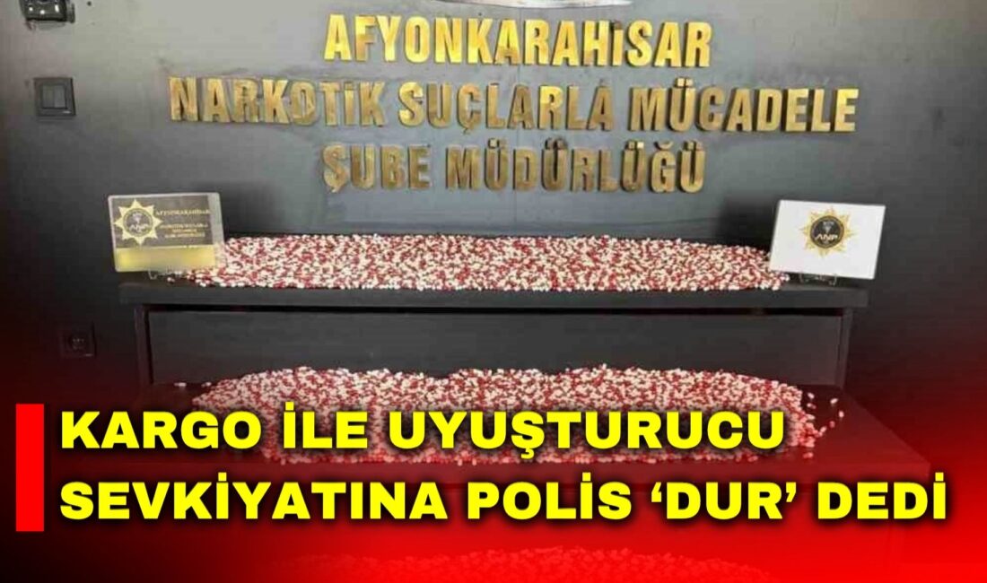 Afyonkarahisar’da kargo ile uyuşturucu sevkiyatı polis engeline takılırken, operasyonda yaklaşık