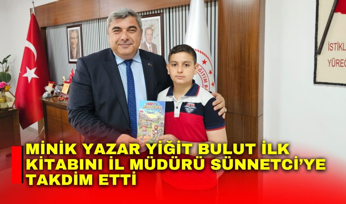 Ahmet Ömer Kocaşaban İlkokulu öğrencisi Yiğit Bulut, kaleme aldığı ilk
