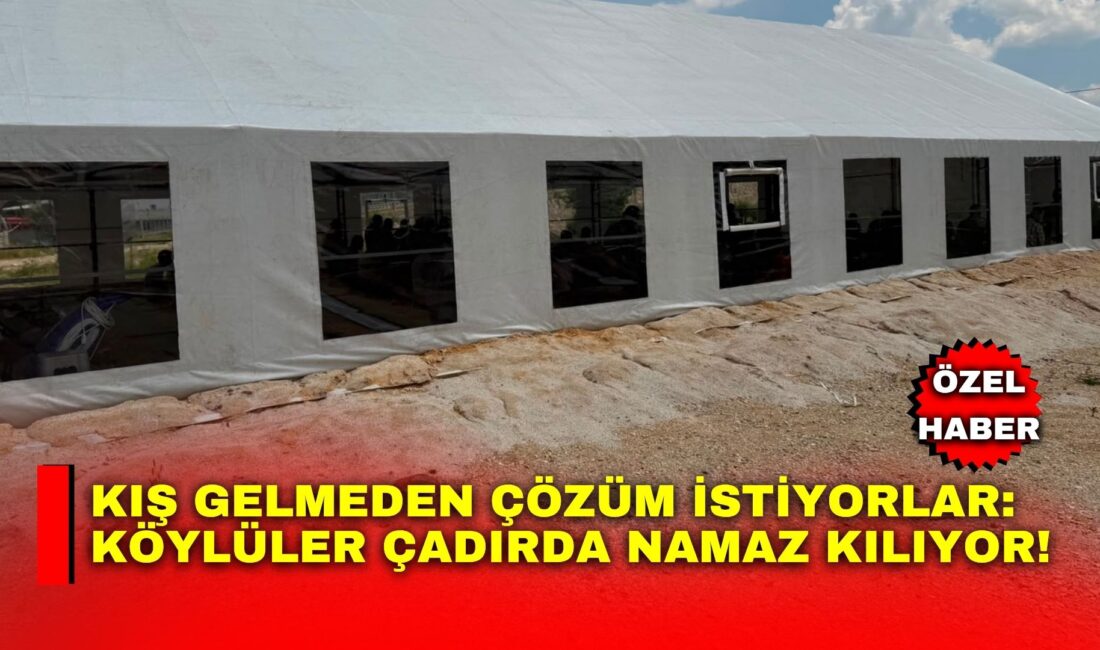 Kış Gelmeden Çözüm İstiyorlar: Köylüler Çadırda Namaz Kılıyor! Afyonkarahisar-İzmir karayolu üzerinde bulunan Balmahmut köyünde cami önüne kurulan çadır
