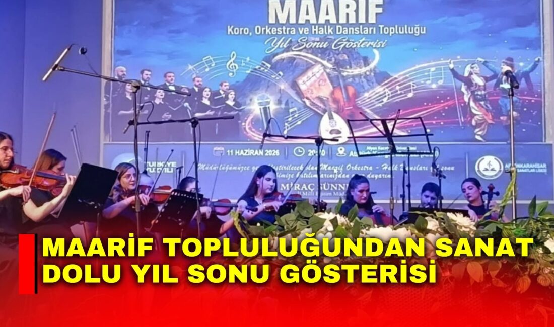 Maarif Topluluğundan sanat dolu yıl sonu gösterisi Afyonkarahisar İl Milli Eğitim Müdürlüğü bünyesinde faaliyet gösteren Maarif Koro,