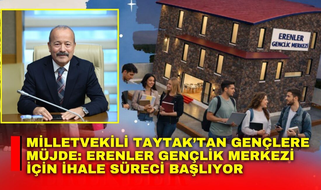 Milletvekili Taytak’tan gençlere müjde: Erenler Gençlik Merkezi için ihale süreci başlıyor MHP Afyonkarahisar Milletvekili Mehmet Taytak, uzun süredir takipçisi oldukları Erenler