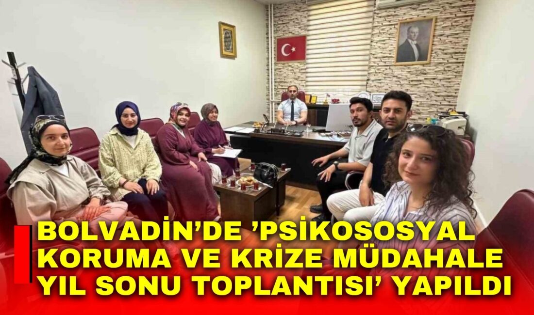 Bolvadin’de ’Psikososyal Koruma ve Krize Müdahale Yıl Sonu Toplantısı’ yapıldı Afyonkarahisar’ın Bolvadin ilçesinde, eğitim kurumlarında yürütülen psikososyal destek ve krize
