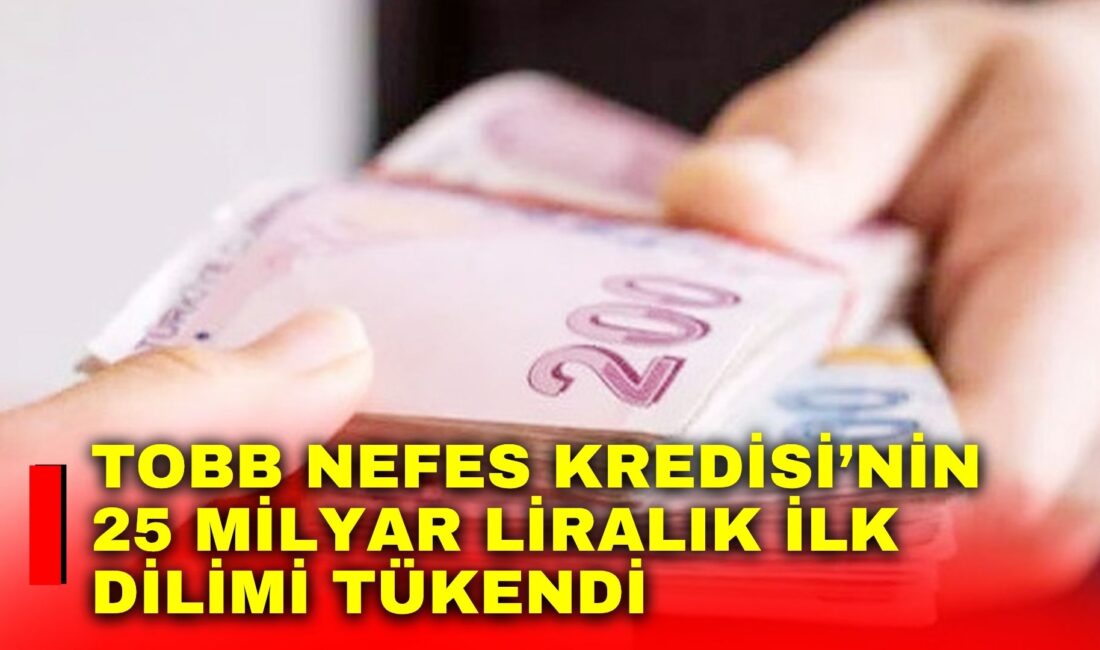 TOBB Nefes Kredisi’nin 25 milyar lira olan ilk dilimi tükendi.
