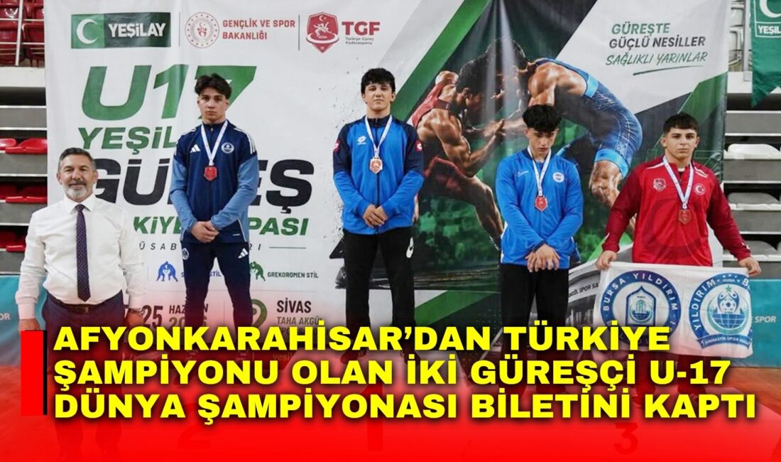 Afyonkarahisar SEM ve TOHM sporcuları, Sivas'ta düzenlenen U-17 Erkekler Serbest