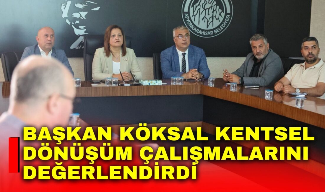 Afyonkarahisar Belediye Başkanı Burcu Köksal, kentsel dönüşüm çalışmaları kapsamında gerçekleştirilen