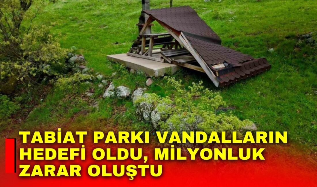 Afyonkarahisar’da milyonlarca lira harcanarak yapılan Kemerkaya Yedikapı Tabiat Parkı vandalların