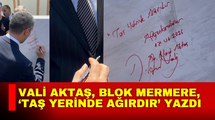 Afyonkarahisar Valisi Dr. Naci Aktaş ve beraberindeki protokol üyeleri,  Blok