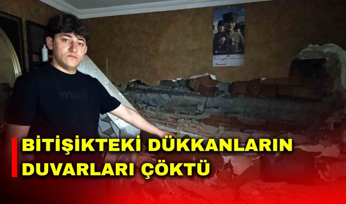 Afyonkarahisar’da eski bir otelin yıkımı esnasında aniden çöken moloz yığınlarından