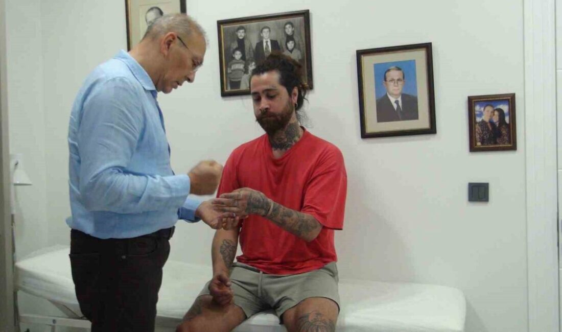 2017 yılında Fethiye’de geçirdiği trafik kazasında kopan sol el bileğinin