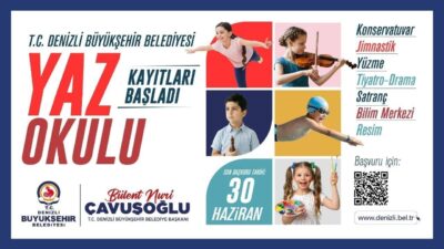 Denizli Büyükşehir Belediyesi’nin her yıl yoğun ilgi gören Yaz Okulu