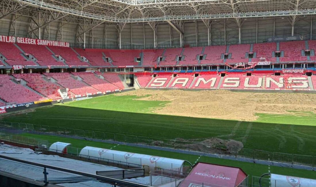 Süper Lig ekiplerinden Samsunspor’un kullandığı 19 Mayıs Stadyumu’nda kullanım ömrünü